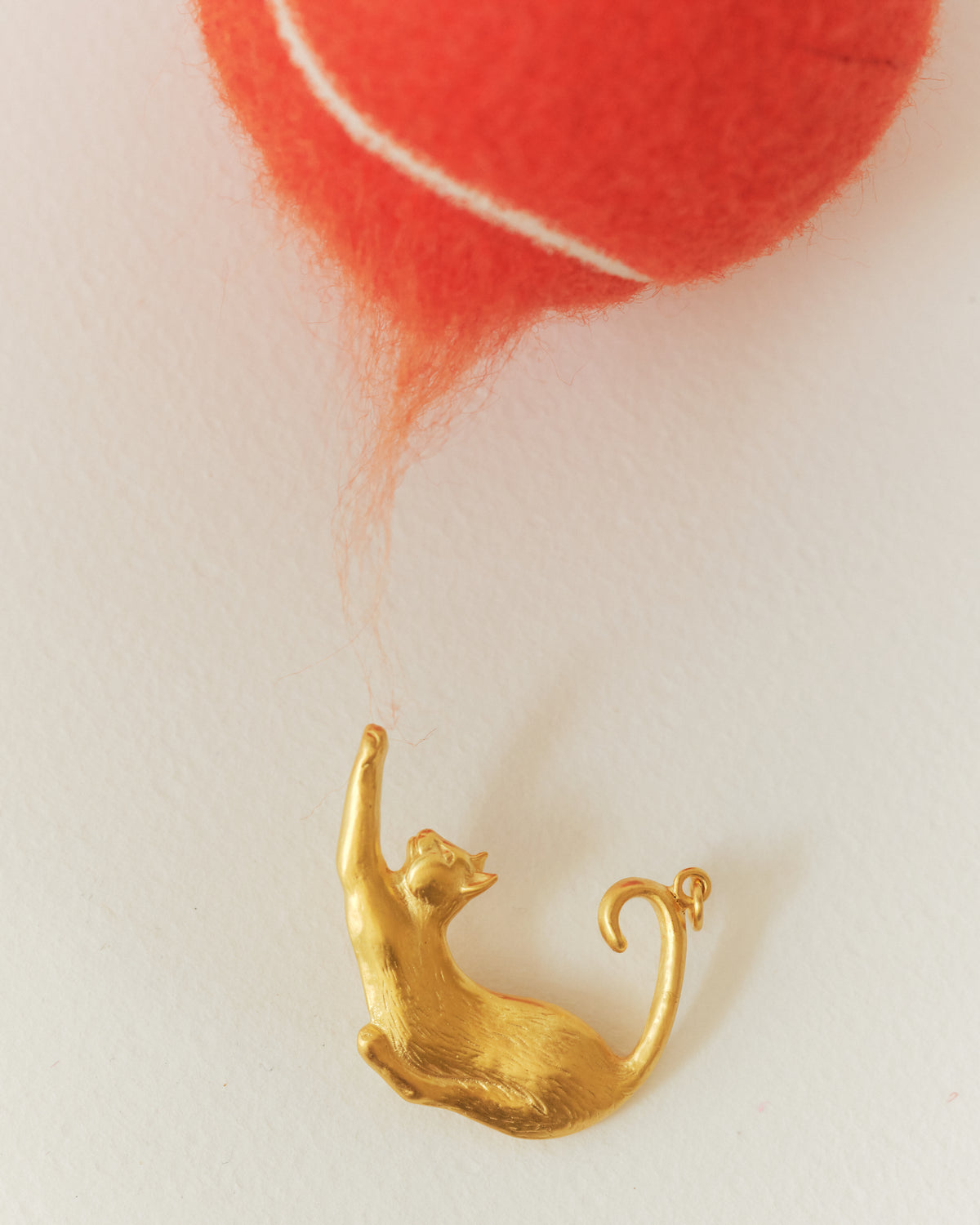 BİBER cat pendant in a still life from EFEK’s Cats of Istanbul collection