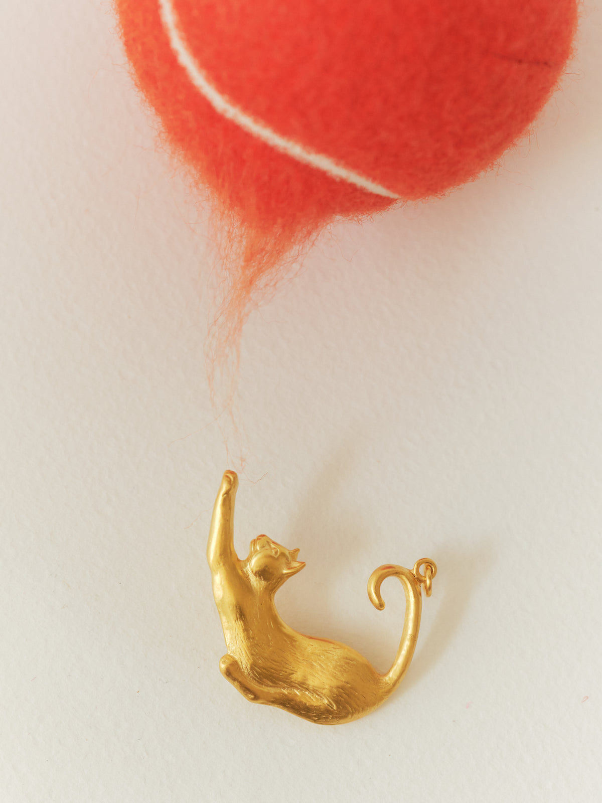 BİBER cat pendant in a still life from EFEK’s Cats of Istanbul collection