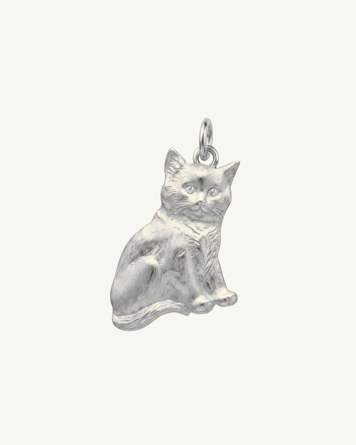 MINI BONCUK 18K silver plated sterling silver cat pendant from EFEK’s Cats of Istanbul collection