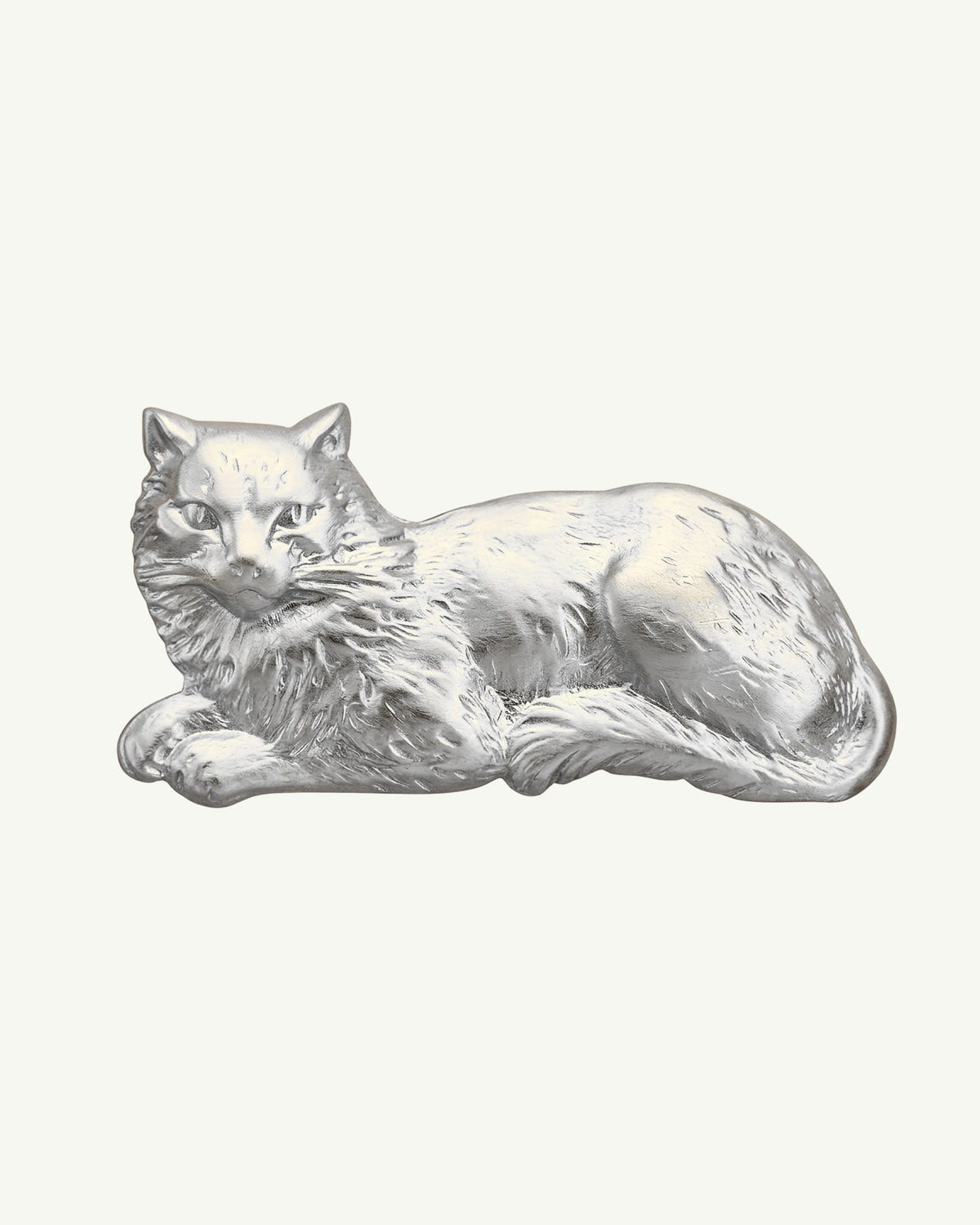 ŞÖBİYET silver plated sterling silver cat brooch by EFEK