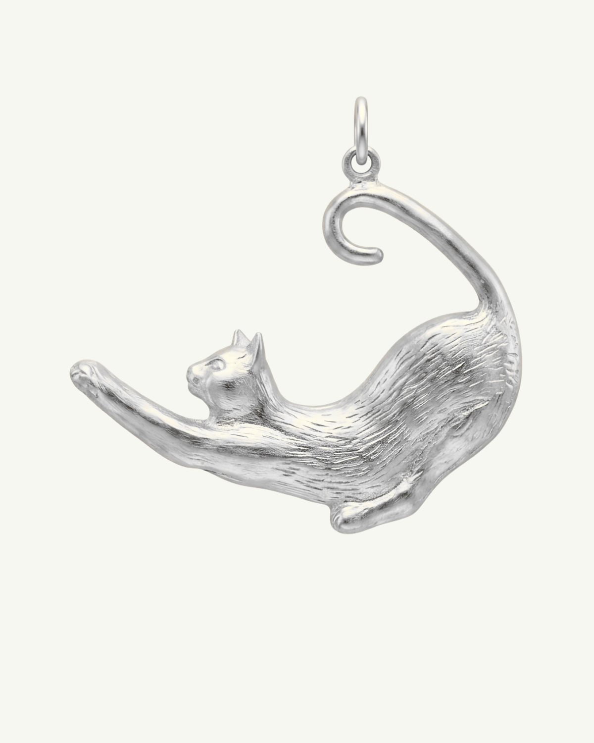 BİBER silver plated sterling silver cat pendant from EFEK’s Cats of Istanbul collection