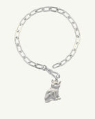 BONCUK silver plated sterling silver cat charm bracelet by EFEK