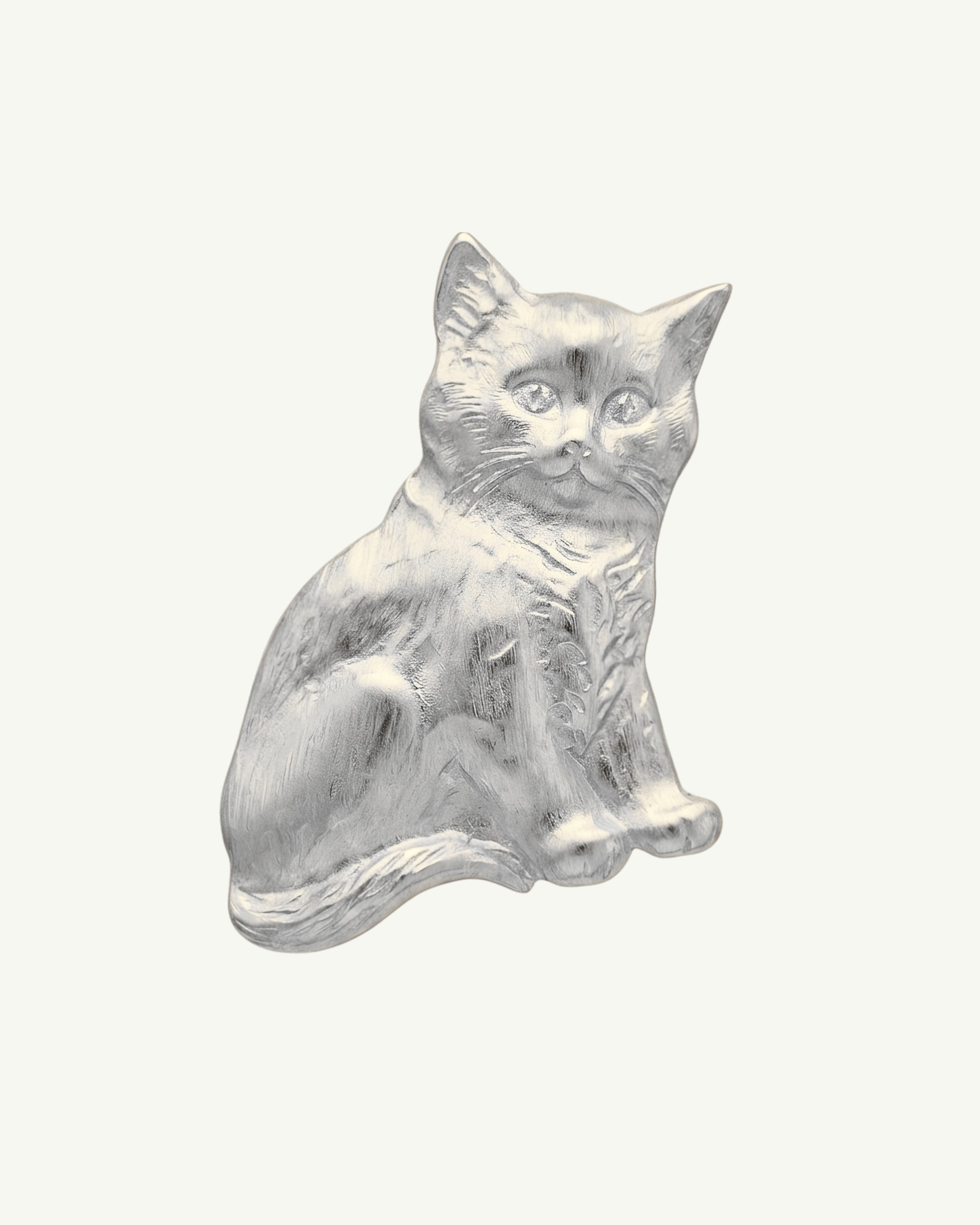 BONCUK silver-plated sterling silver cat brooch by EFEK
