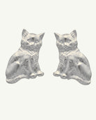 BONCUK silver plated sterling silver cat earrings by EFEK