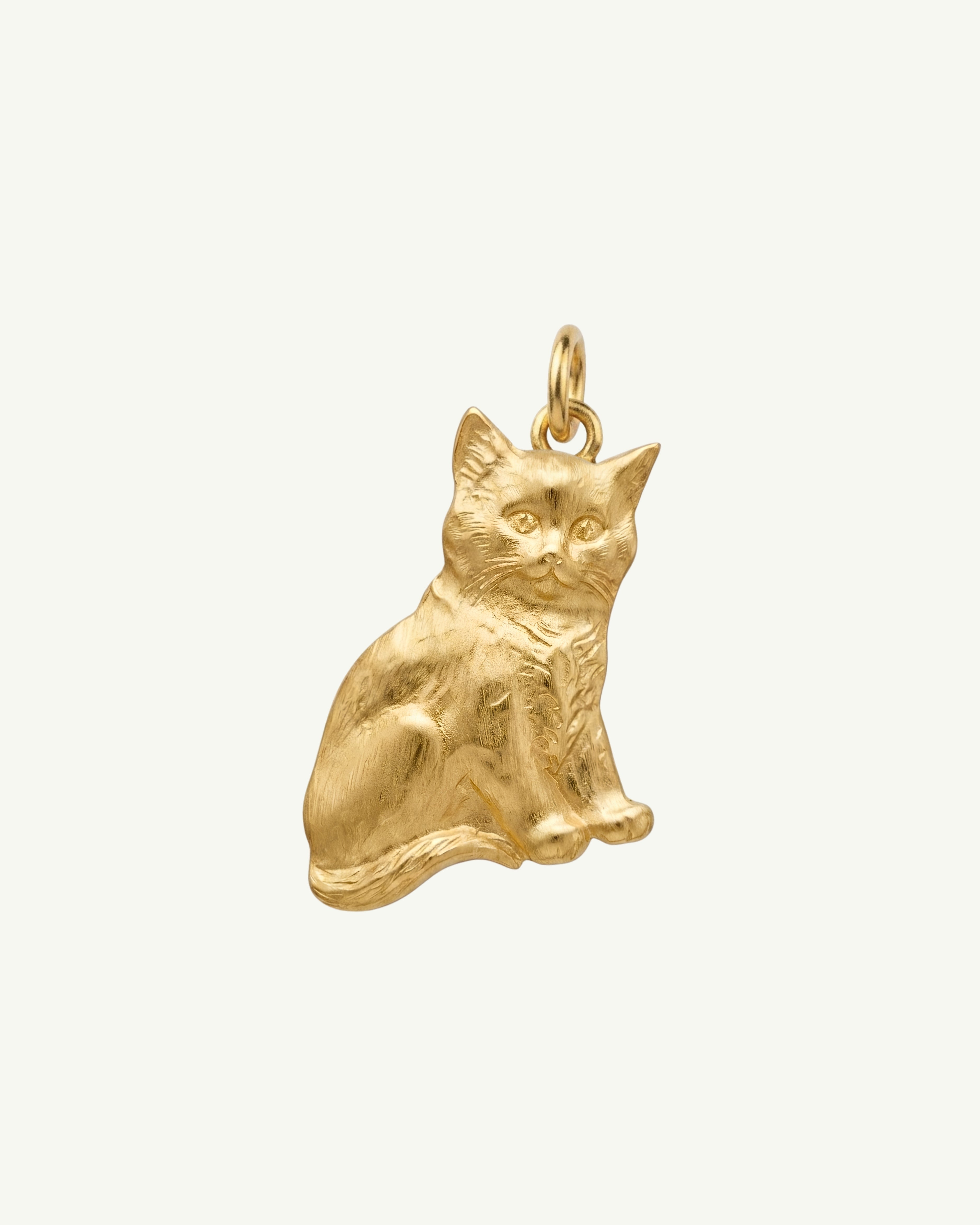 MINI BONCUK 18K gold-plated sterling silver cat pendant from EFEK’s Cats of Istanbul collection