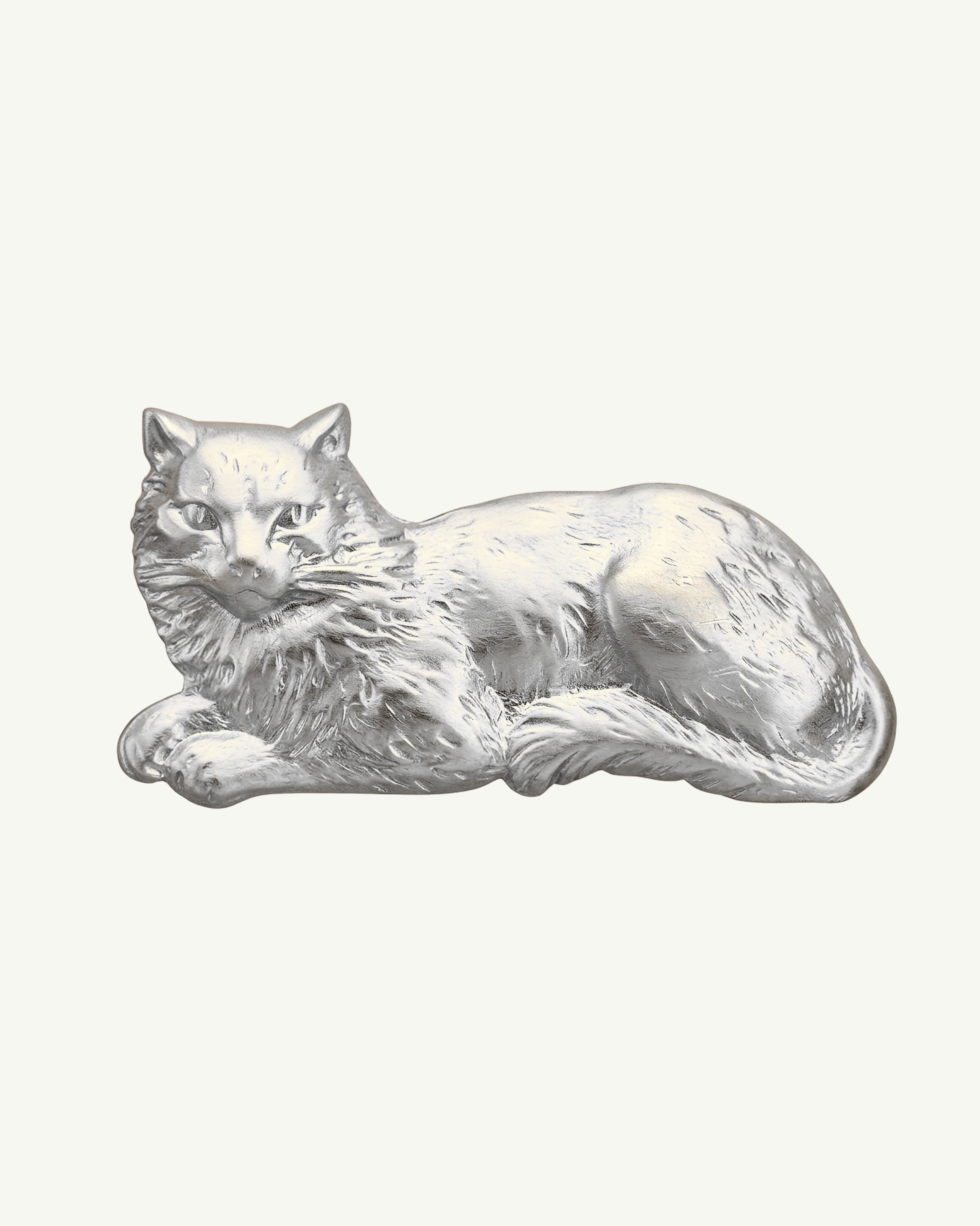 ŞÖBİYET silver plated sterling silver cat brooch by EFEK