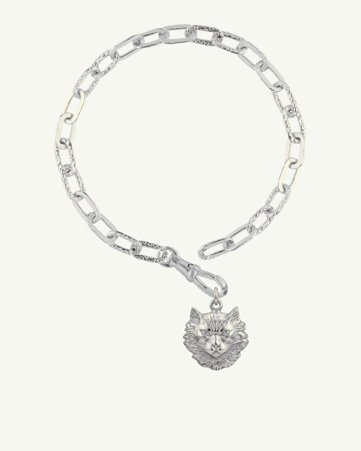 SÜTLAÇ silver plated sterling silver cat charm bracelet by EFEK