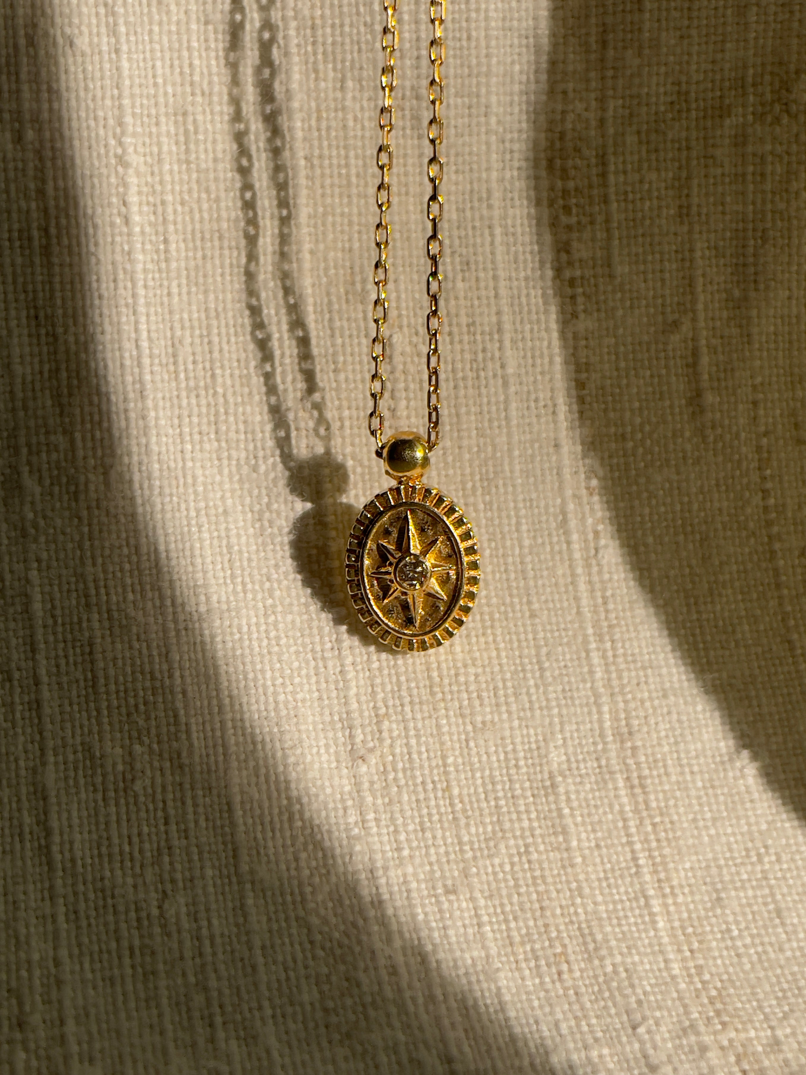 Morning Star necklace with cognac diamond EFEK